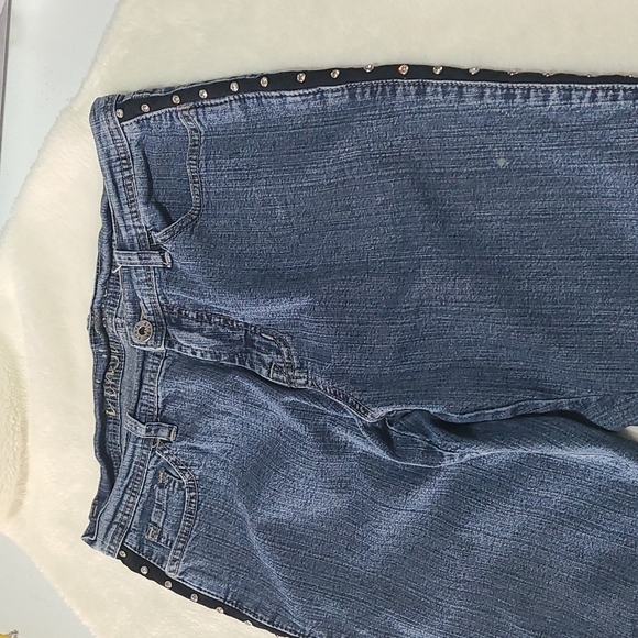 Ethyl Womens Boot Cut Blue Jeans - Picture 6 of 13